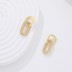 Unique Zirconia Oval Hoop Earrings 60300150