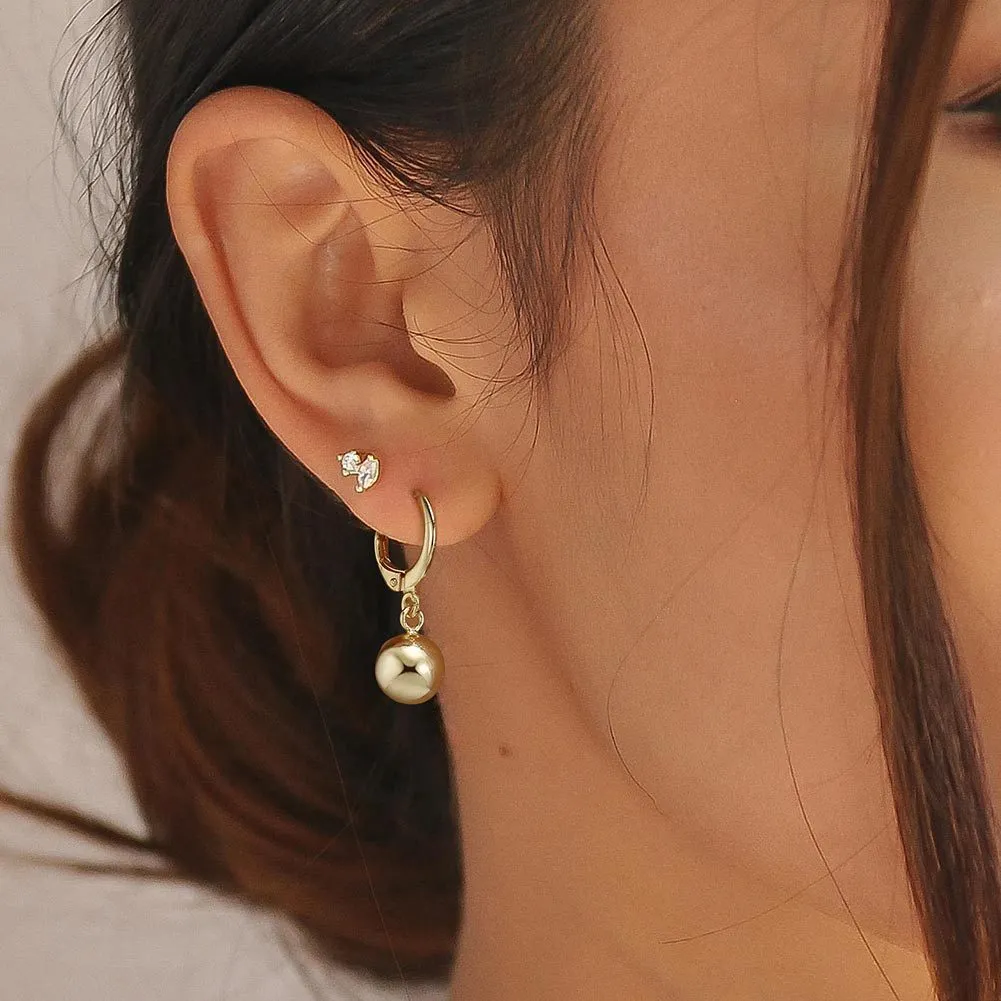 Metal Beads Hoop Earrings 60300155 - image1