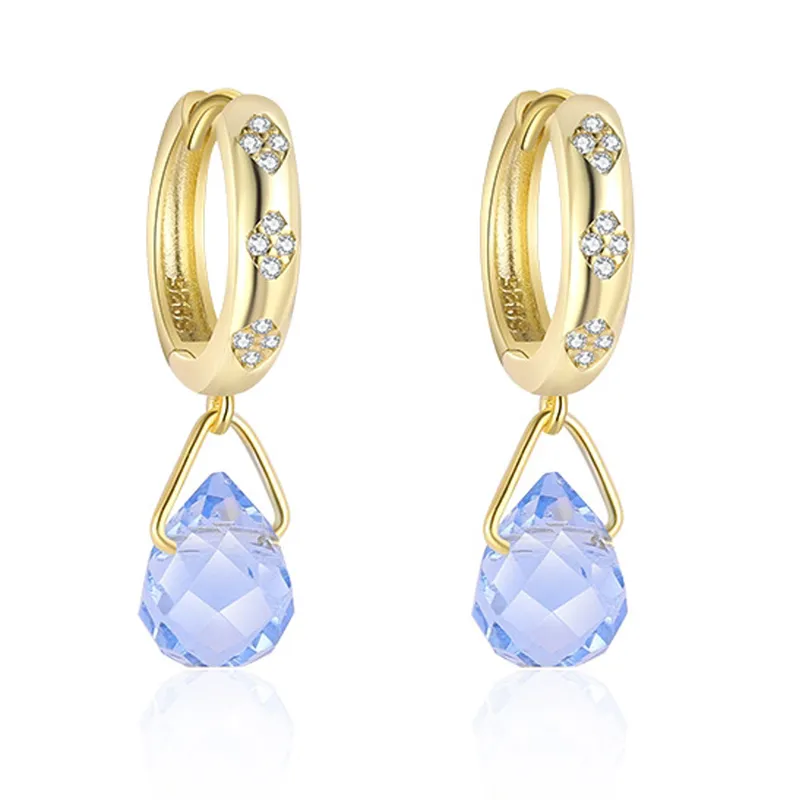 925 Sterling Silver Goddess Tear Drop Earring 60300181