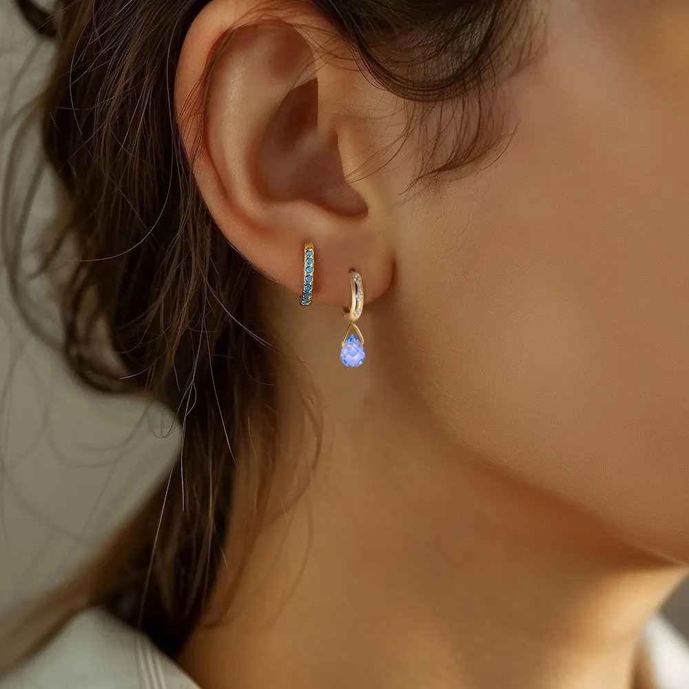 925 Sterling Silver Goddess Tear Drop Earring 60300181 - image1