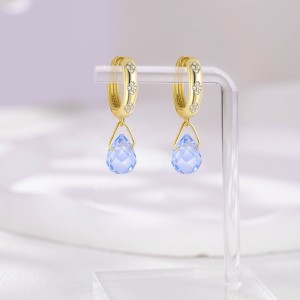 925 Sterling Silver Goddess Tear Drop Earring 60300181
