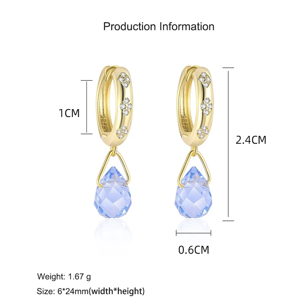 925 Sterling Silver Goddess Tear Drop Earring 60300181 - image2