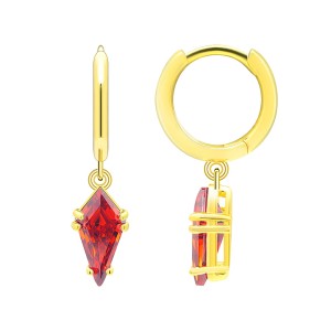 925 Sterling Silver Geometric Multicolor Zircon Earring 60300191