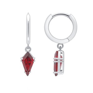 925 Sterling Silver Geometric Multicolor Zircon Earring 60300191