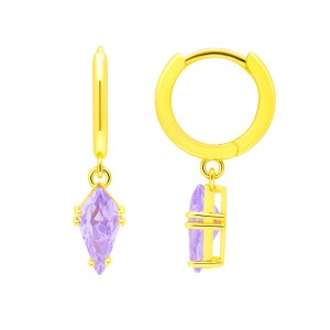 925 Sterling Silver Geometric Multicolor Zircon Earring 60300191