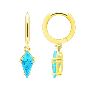 925 Sterling Silver Geometric Multicolor Zircon Earring 60300191