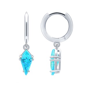 925 Sterling Silver Geometric Multicolor Zircon Earring 60300191