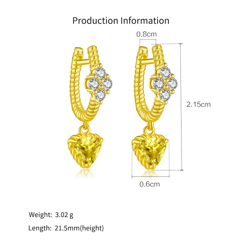 925 Sterling Silver Vintage Heart Drop Huggies 60300225 - image2