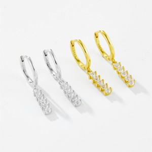 925 Sterling Silver Mixed Zircon Chain Tassel Earrings 60300226 925 Sterling Silver Mixed Zircon Chain Tassel Earrings 60300226