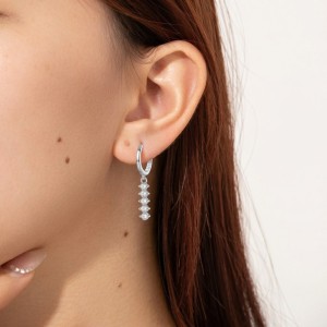 925 Sterling Silver Mixed Zircon Chain Tassel Earrings 60300226 925 Sterling Silver Mixed Zircon Chain Tassel Earrings 60300226