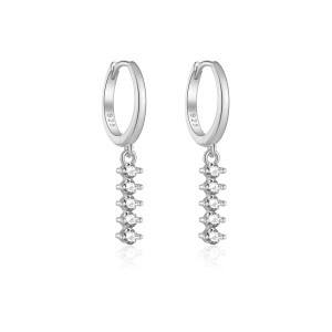 925 Sterling Silver Mixed Zircon Chain Tassel Earrings 60300226 925 Sterling Silver Mixed Zircon Chain Tassel Earrings 60300226