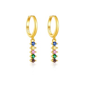 925 Sterling Silver Mixed Zircon Chain Tassel Earrings 60300226 925 Sterling Silver Mixed Zircon Chain Tassel Earrings 60300226