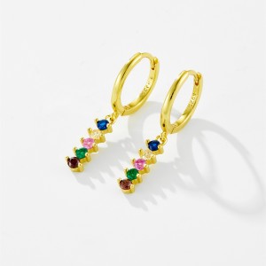 925 Sterling Silver Mixed Zircon Chain Tassel Earrings 60300226 925 Sterling Silver Mixed Zircon Chain Tassel Earrings 60300226