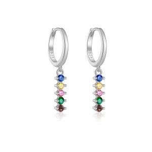 925 Sterling Silver Mixed Zircon Chain Tassel Earrings 60300226 925 Sterling Silver Mixed Zircon Chain Tassel Earrings 60300226