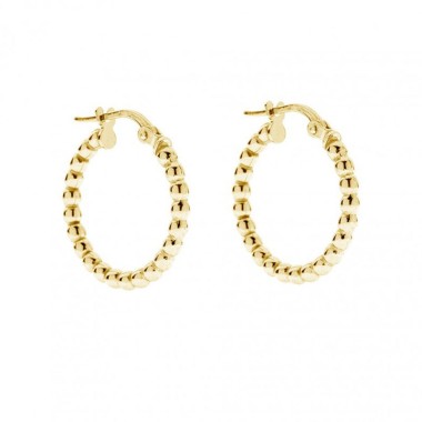 12mm Silver Balls French Lock Hoop Earring 60400001