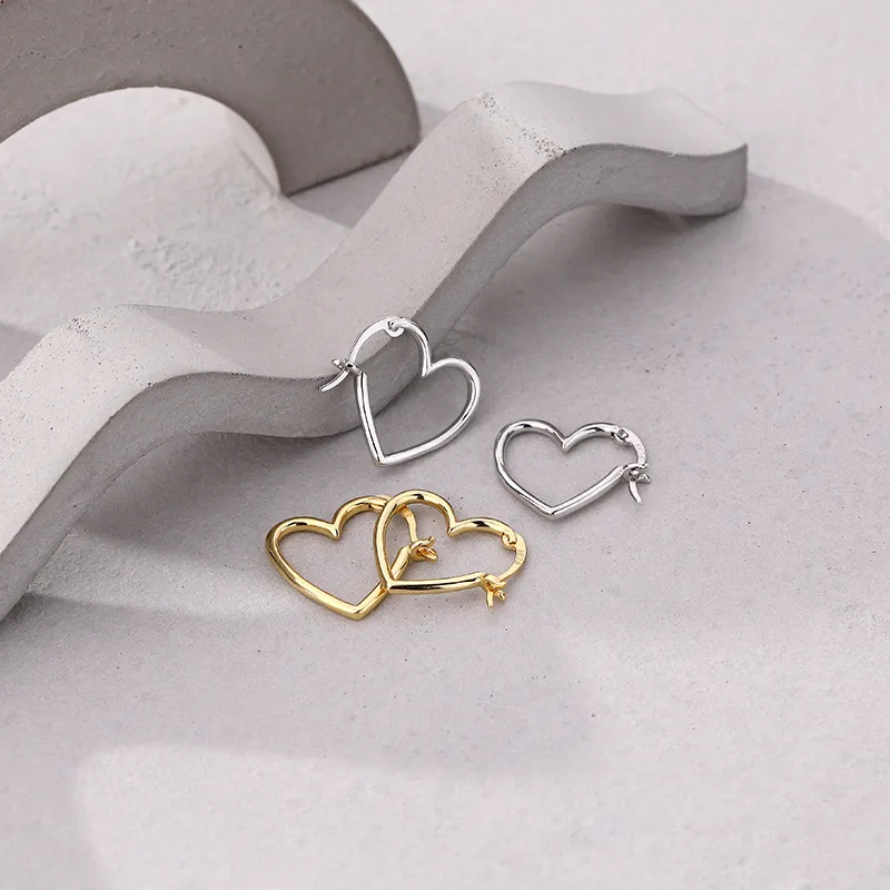Love Heart Frensh Lock Hoop Earring 60400004 - image2