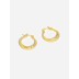 Vintage Dull Polish French Lock Hoop Earring 60400009