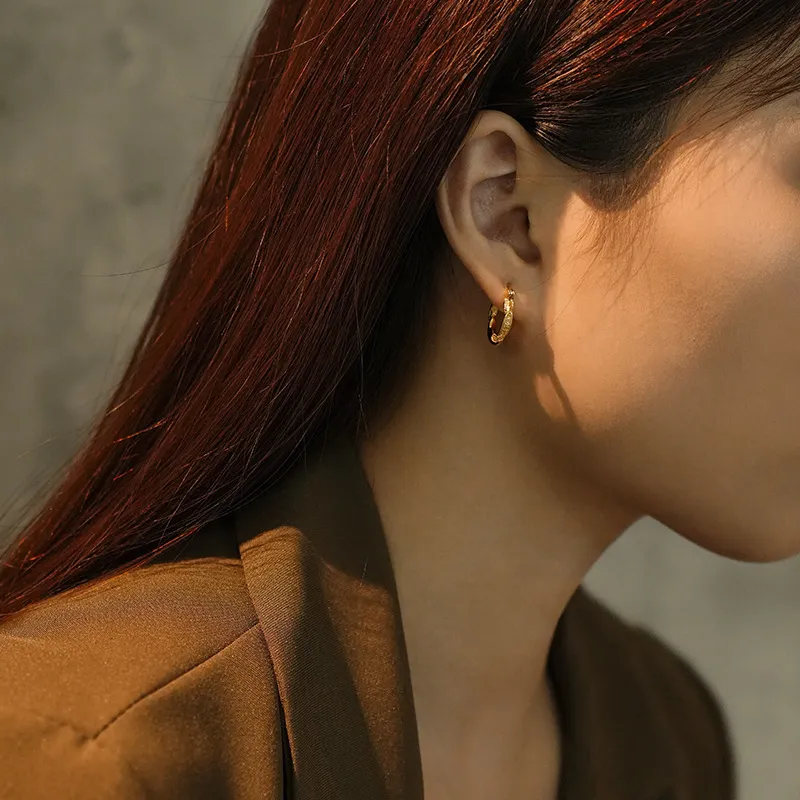Vintage Braided French Lock Hoop Earring 60400012 - image1