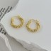 925 Sterling Silver Twisted French Lock Hoop Earring 60400018