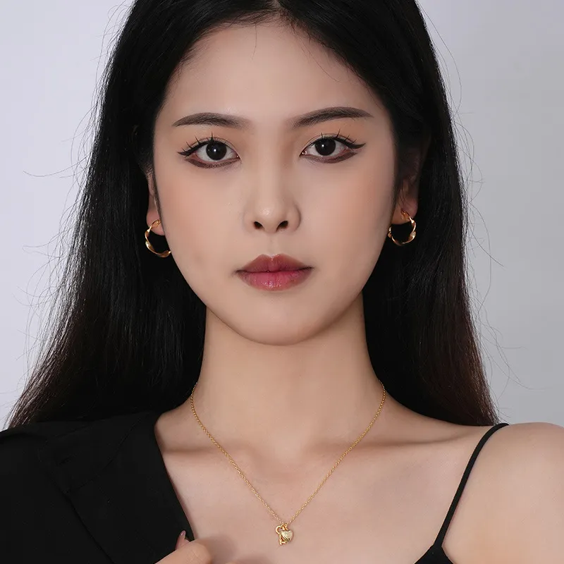 Unique Mobius French Lock Hoop Earring 60400019 - image1