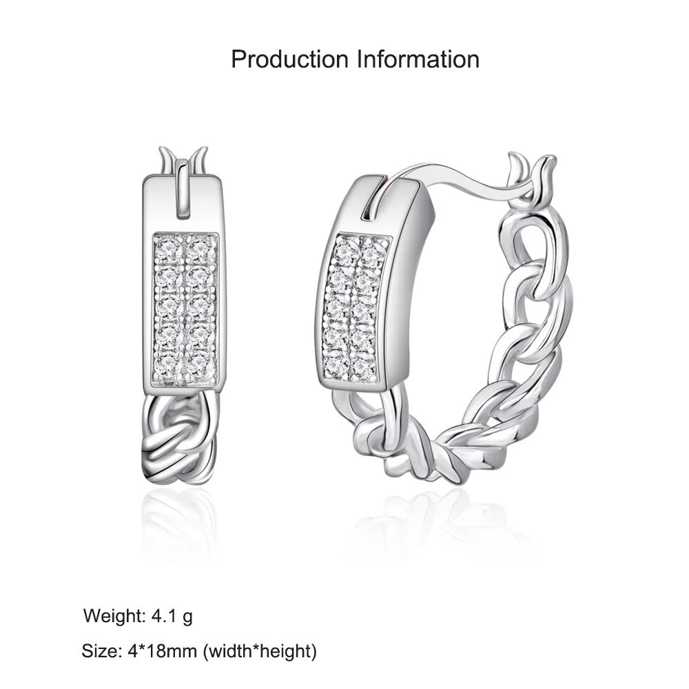 925 Sterling Silver Braided French Lock Hoop Earring 60400024 - image2