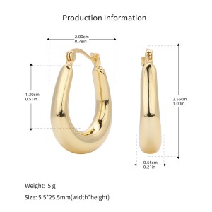 925 Sterling Silver Elongated Oval Huggie Hoop Earrings 60400028