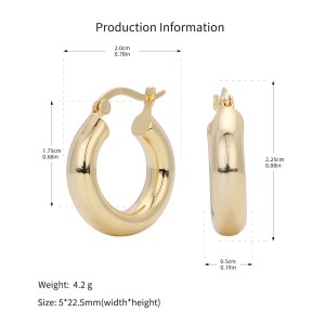 925 Sterling Silver Thick Round Tube Hoop Earrings 60400030