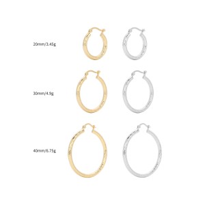 925 Sterling Silver Twisted Rope Hollow Hoop Earrings 60400033