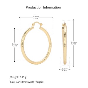 925 Sterling Silver Twisted Rope Hollow Hoop Earrings 60400033