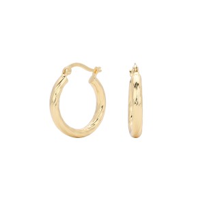 925 Sterling Silver Twisted Rope Hollow Hoop Earrings 60400033