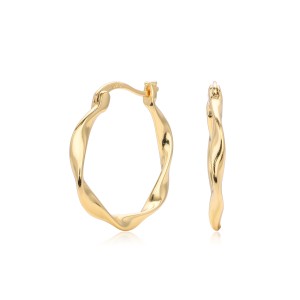 925 Sterling Silver Geometric Twisted Hoop Earrings 60400036 925 Sterling Silver Geometric Twisted Hoop Earrings 60400036