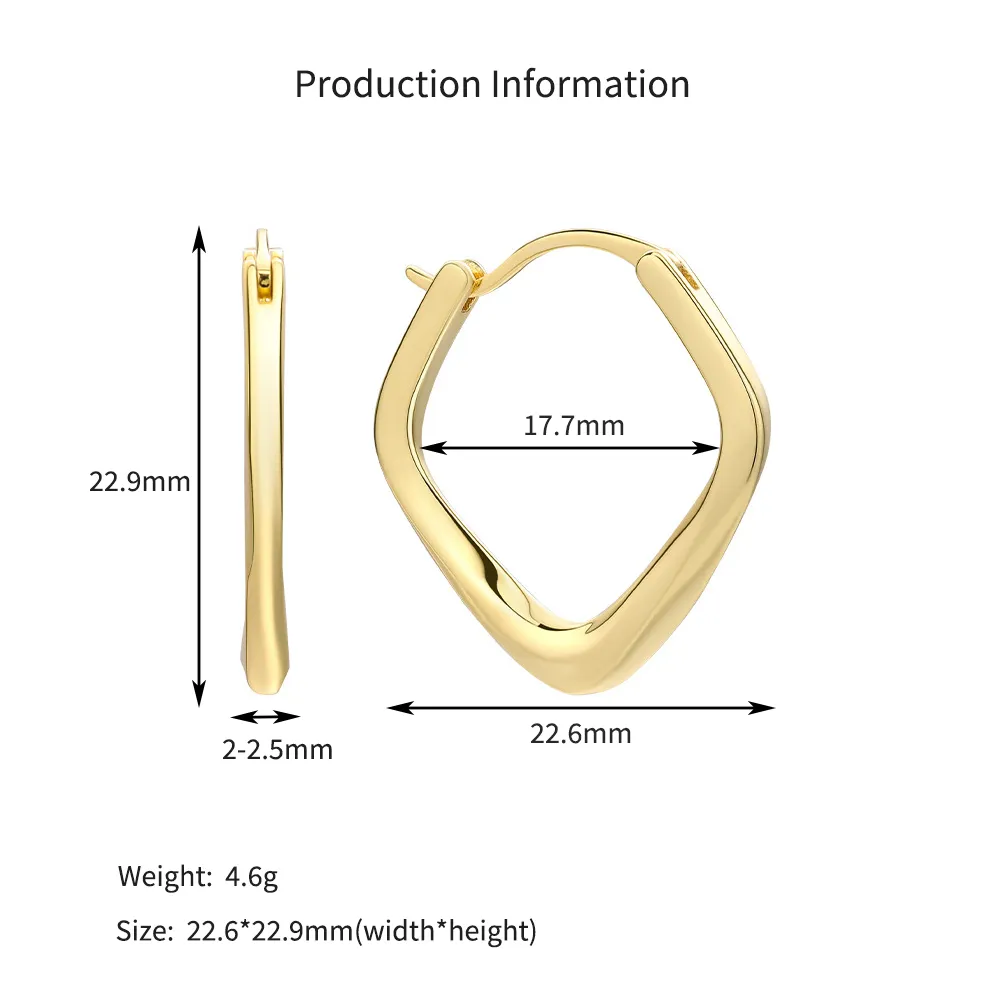 925 Sterling Silver Twisted Geometric Hoop Earrings 60400037 - image2