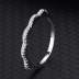 Silver Cubic Zirconia Curve Band Ring 70100003