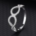Silver Cubic Zirconia Infinity Band Ring 70100004