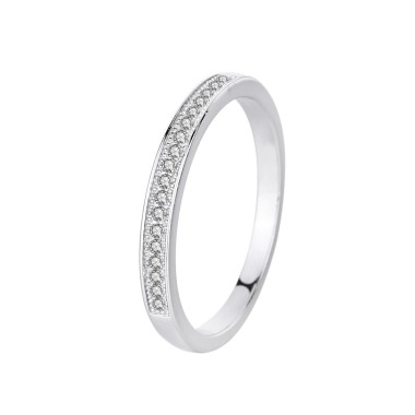 Silver Cubic Zirconia Band Ring 70100005