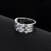 Silver Cubic Zirconia Lines Band Ring 70100007