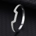 Silver Cubic Zirconia U Shape Band Ring 70100009