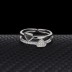 Silver Cubic Zirconia Geometric Band Ring 70100010