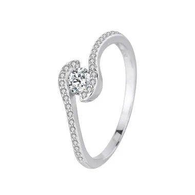 Silver Cubic Zirconia Band Ring 70100011