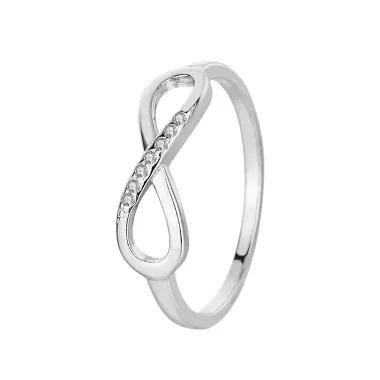 Silver Cubic Zirconia Infinity Band Ring 70100012