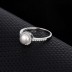 Silver Cubic Zirconia Pearl Band Ring 70100016