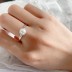 Silver Cubic Zirconia Pearl Band Ring 70100016