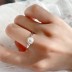 Silver Cubic Zirconia Pearl Band Ring 70100016