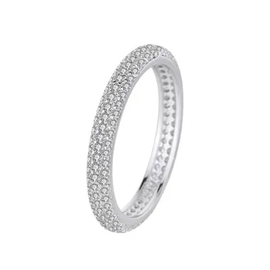 Silver Cubic Zirconia Band Ring 70100018