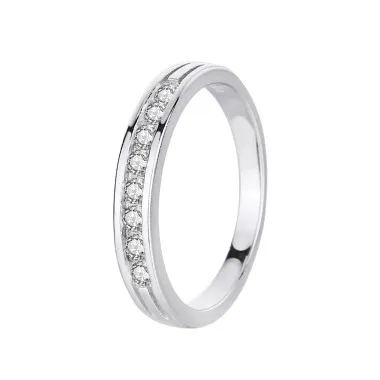 Silver Cubic Zirconia Band Ring 70100019