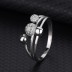 Silver Cubic Zirconia Spherical Band Ring 70100020