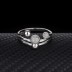 Silver Cubic Zirconia Spherical Band Ring 70100020