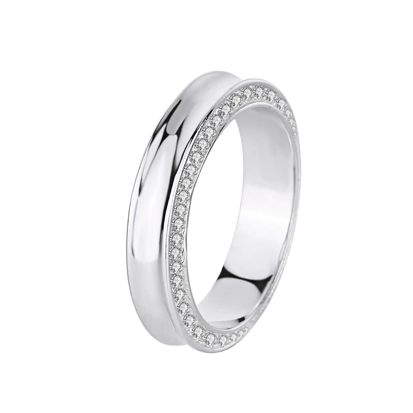 Silver Cubic Zirconia Band Ring 70100021
