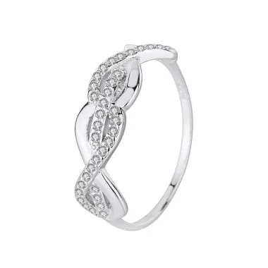 Silver Cubic Zirconia Band Ring 70100025