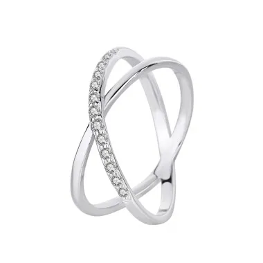 Silver Cubic Zirconia Band Ring 70100029